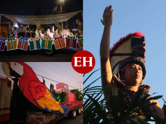 FOTOS: Colorido desfile de carrozas engalanó Tegucigalpa en época decembrina