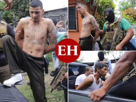 FOTOS: Así fue la captura de los cuatro supuestos cabecillas de la pandilla 18 en Amarateca