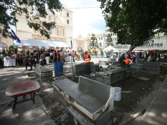 Mejora de la Plaza Central de Tegucigalpa tiene un avance del 40%&nbsp;&nbsp;
