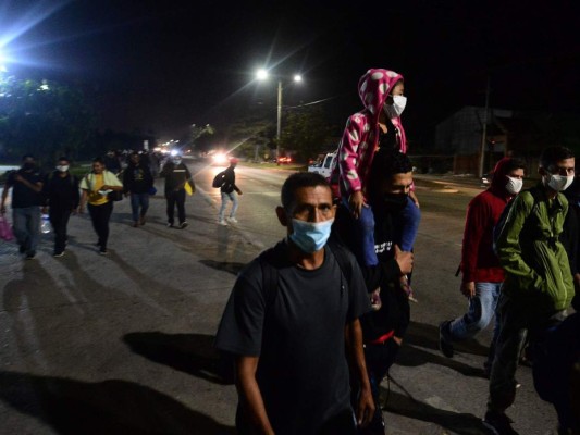 La primera caravana de migrantes de 2021 en imágenes