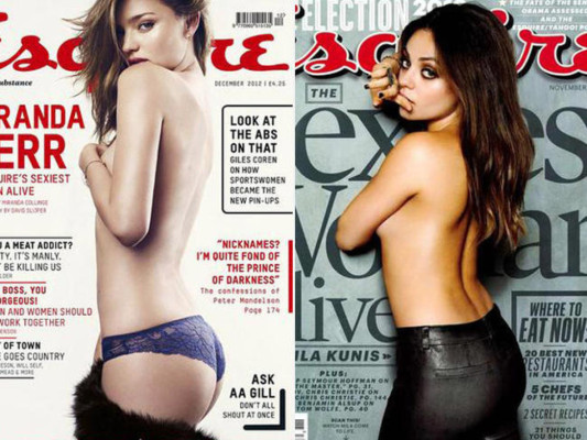 Mila Kunis y Miranda Kerr, las más sexis de Esquire