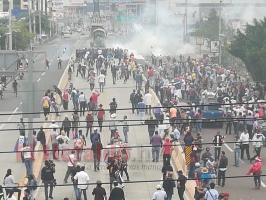 Así se desarrollan las protesta de este viernes en la capital de Honduras