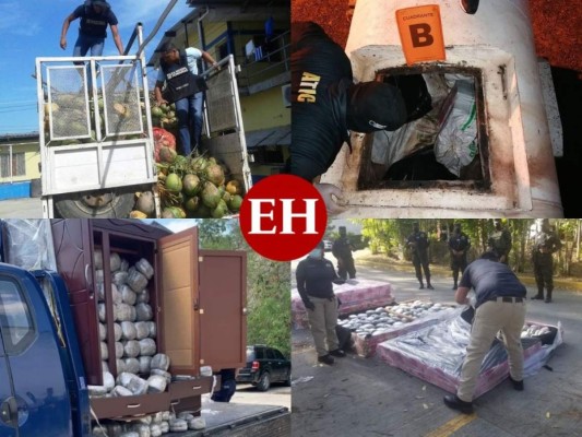 En muebles, cisternas y hasta frutas: los métodos para camuflar droga en Honduras