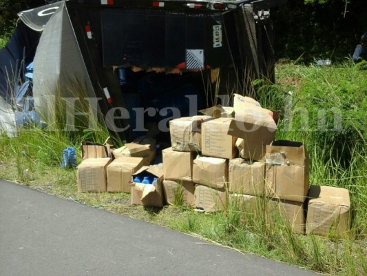Dos aparatosos accidentes en carretera del sur de Honduras