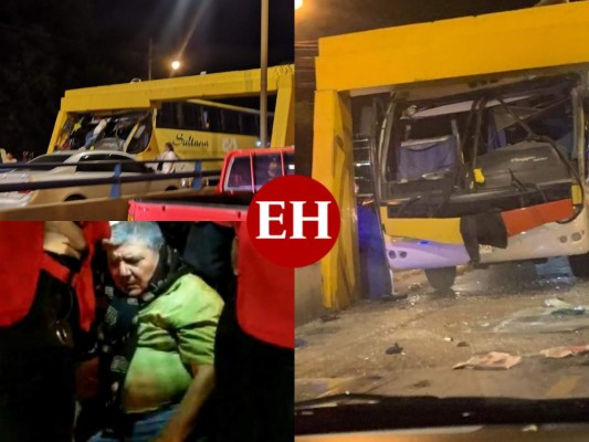 Las fotos que dejó la colisión de bus contra vía rápida en la capital
