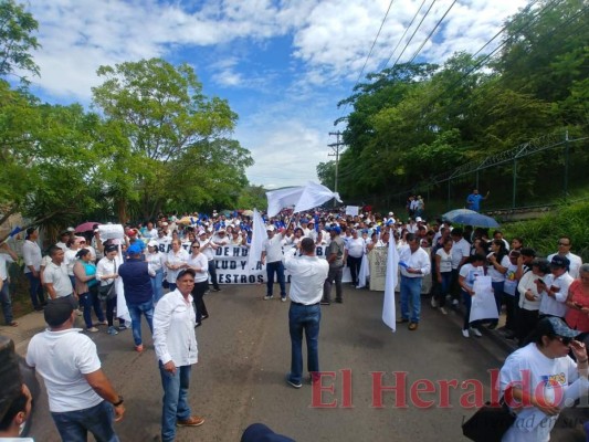 FOTOS: Con 'Marcha por la paz' piden a maestros y médicos retornar a sus labores