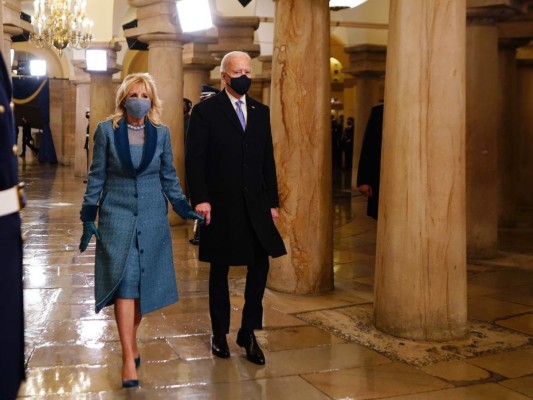 Elegante y clásica: el glamour de Jill Biden en la investidura presidencial