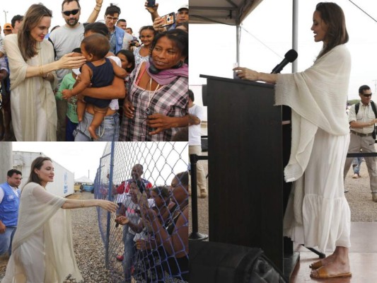 FOTOS: El look de Angelina Jolie durante su visita a migrantes venezolanos en Colombia