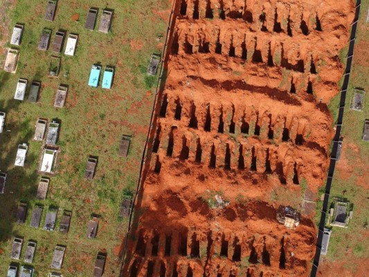 Brasil reporta 3,251 muertes por covid-19 en un solo día
