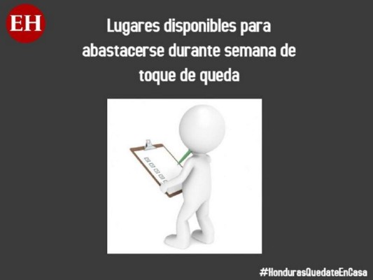 Lugares donde abastecerse de alimentos durante toque de queda