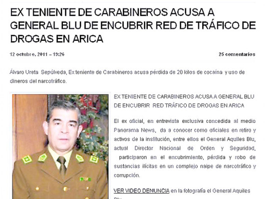 Carabinero con oscuro pasado designa gobierno de Chile para integrar comisión en Honduras