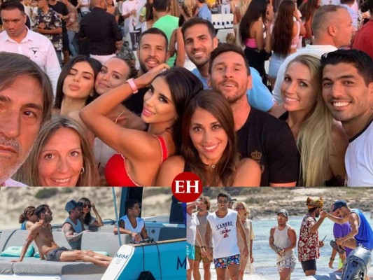 FOTOS: El encuentro de Messi, Fábregas, Luis Suárez y Jordi Alba con su familia en Ibiza