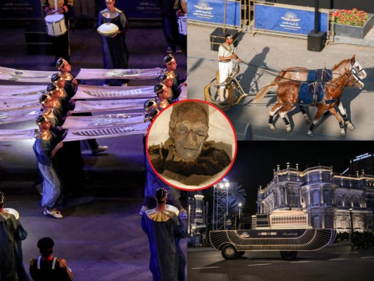 Increíbles fotos del desfile de momias de El Cairo que cautivó al mundo