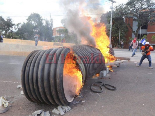 Alianza de Oposición realiza tomas en la capital durante investidura de Juan Orlando Hernández