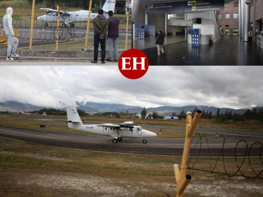 Los 2,012 metros de longitud de la pista de aterrizaje del aeropuerto Toncontín recibieron a la 1:26 p.m. del miércoles el último vuelo internacional, procedente de Dallas, Estados Unidos.Este jueves solo llegaron vuelos nacionales, dejando atrás los días de oro de una de las terminales aéreas más temidas del planeta. Fotos: David Romero | EL HERALDO.