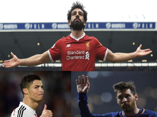 Mohamed Salah se invita a comer a la misma mesa que Cristiano Ronaldo y Leo Messi