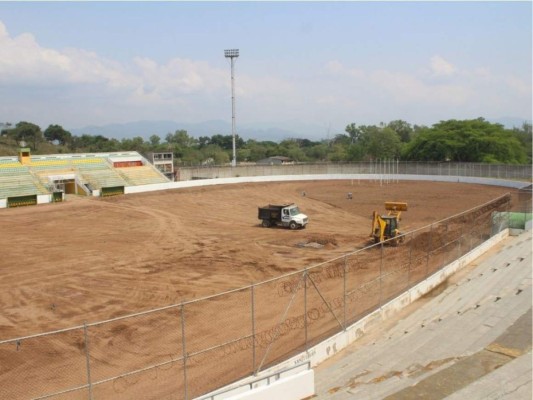 Así avanzan las labores de remodelación del estadio Carlos Miranda de Comayagua (Fotos)
