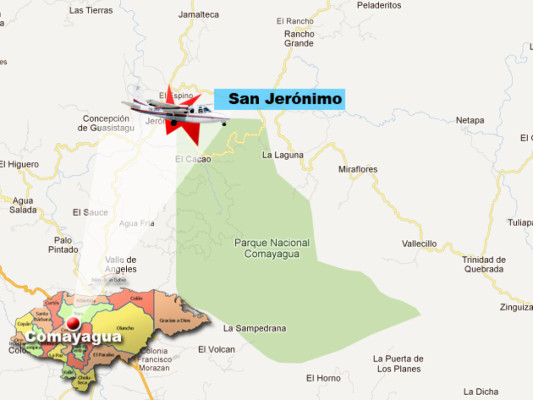 Se estrella avión de carga en región central de Honduras y mueren sus dos tripulantes
