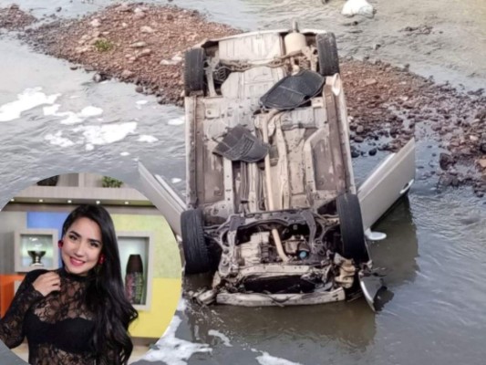 FOTOS: Los daños que sufrió el carro de la presentadora Wendy Membreño