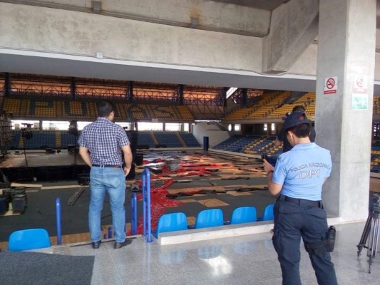 Causan daños al Palacio Universitario de los Deportes previo al concierto de Jesse y Joy