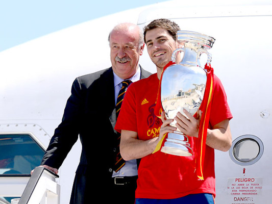 La 'Roja', campeona de la Eurocopa 2012, regresa triunfal a Madrid