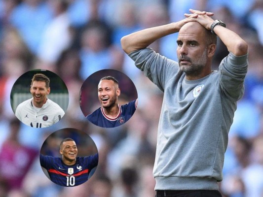 'Demasiados buenos', Guardiola no sabe cómo parar al trío Messi-Neymar-Mbappé
