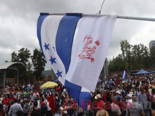 FOTOS: Así se desarrolló la marcha de la Plataforma en Tegucigalpa