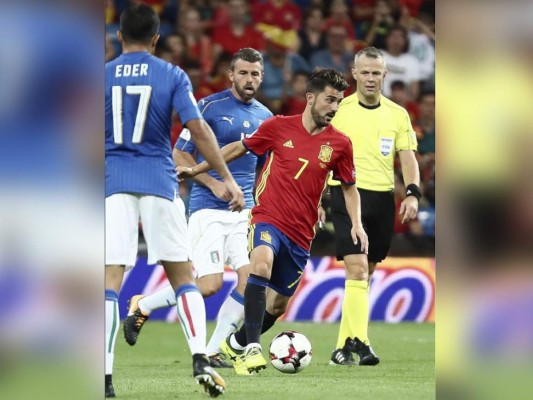 David Villa sufrió una elongación en el entrenamiento