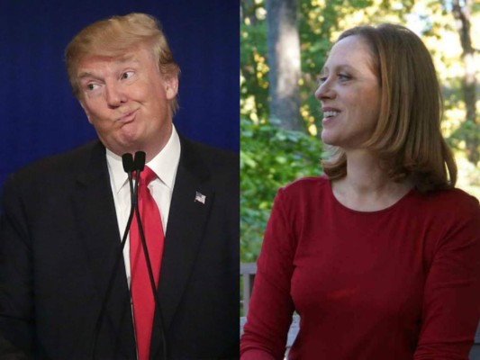 Mujer describe intento de Trump por besarla