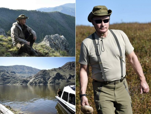 FOTOS: Las campestres vacaciones de Vladimir Putin en Siberia