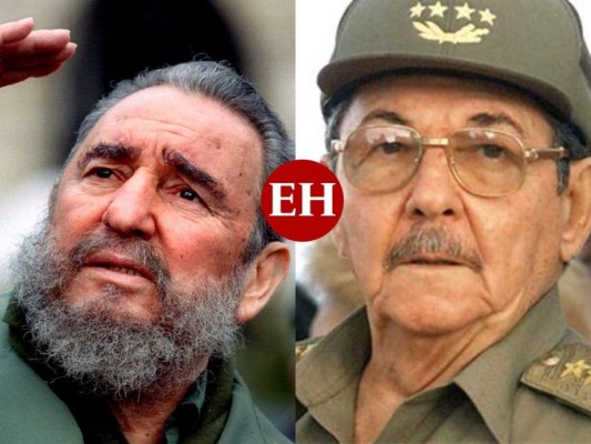 Fidel y Raúl Castro, hermanos que asumieron la presidencia de Cuba.