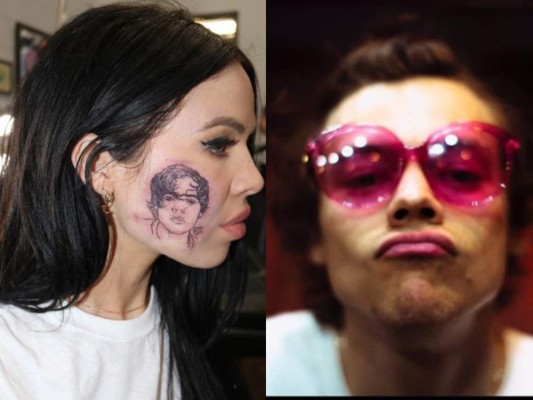 Cantante Kelsy Karter se tatúa a Harry Styles en la cara