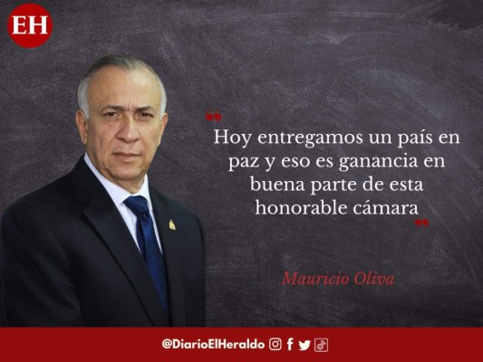 Frases de Mauricio Oliva durante su discurso de despedida en el Congreso Nacional
