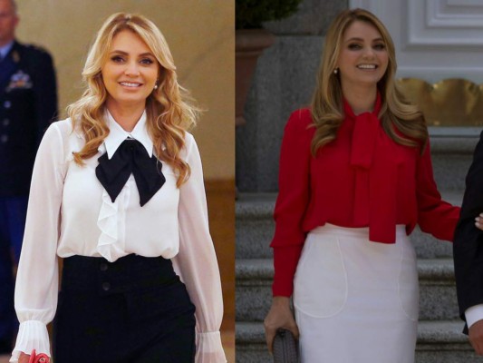 Looks: Angélica Rivera se luce con elegante estilo en la gira de Peña Nieto por Holanda y España