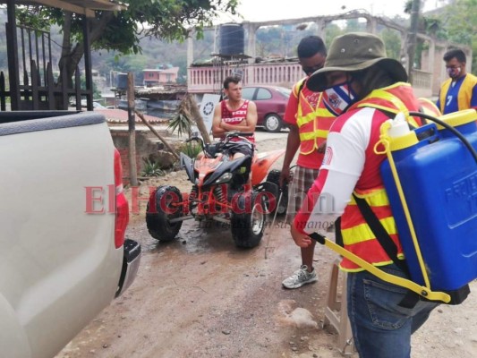 FOTOS: Colonias del sur de la capital adoptan medidas de bioseguridad contra el Covid-19