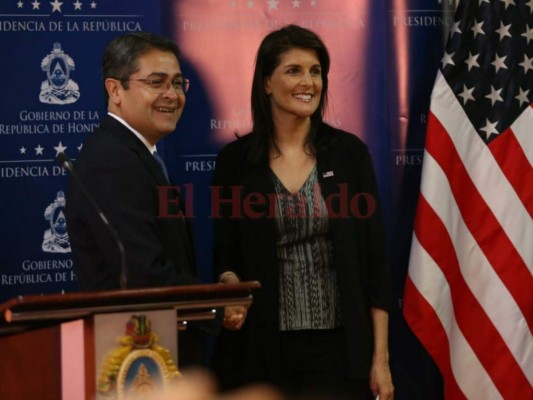 Nikki Haley aplaude lucha contra el narcotráfico y reitera apoyo de Estados Unidos a Honduras