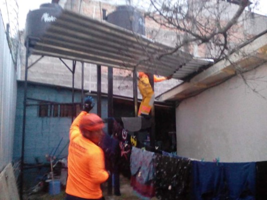 Los daños que causaron las lluvias y fuertes vientos en la capital de Honduras