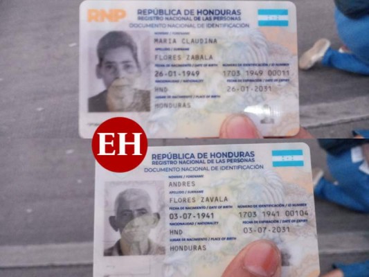 Los Documentos Nacionales de Identificación (DNI) de los fallecidos. Foto: Estalin Irías/ EL HERALDO