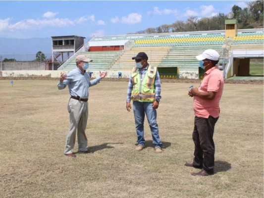 Así avanzan las labores de remodelación del estadio Carlos Miranda de Comayagua (Fotos)