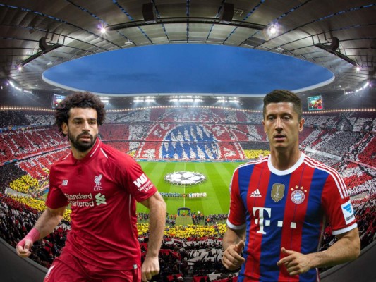 Mohamed Salah y Robert Lewandosky son los jugadores a seguir en este duelo entre el Bayern y Liverpool.