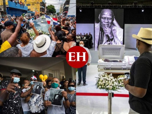 Cientos de dominicanos salieron a las calles a despedir al astro del merengue Johnny Ventura. Así se desarrollaron los actos fúnebres. Fotos: AFP/AP