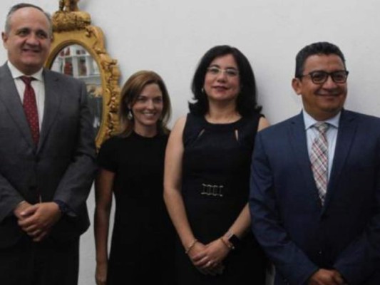 La comisión de expertos internacionales fue presentada este lunes en Ecuador. El hondureño Carlos Alberto Hernández Martínez es es el primero de derecha a izquierda.