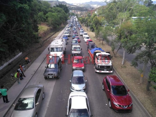 Así fue la caravana de buses 'brujitos' en la capital