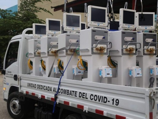 Algunos ventiladores mecánicos fueron distribuidos en los centros hospitalarios públicos del país.