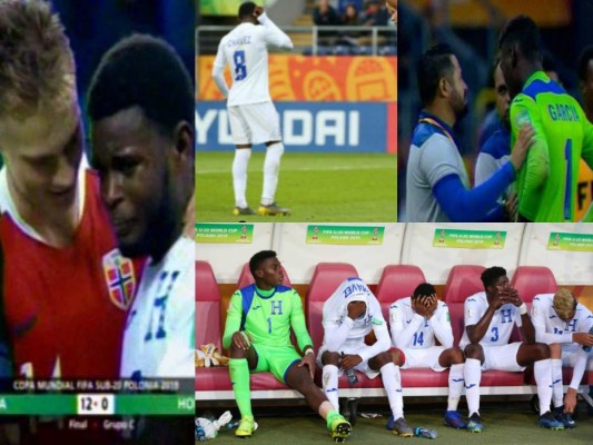 FOTOS: Llanto, tristeza y frustración dejó la paliza 12-0 que recibió Honduras vs Noruega
