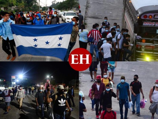 La primera caravana de migrantes de 2021 en imágenes