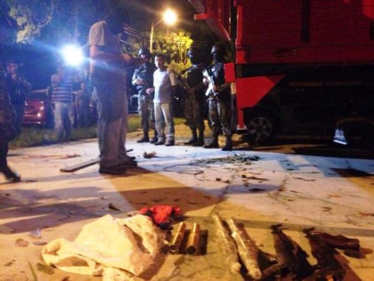 Decomisan camión con arsenal en San Pedro Sula
