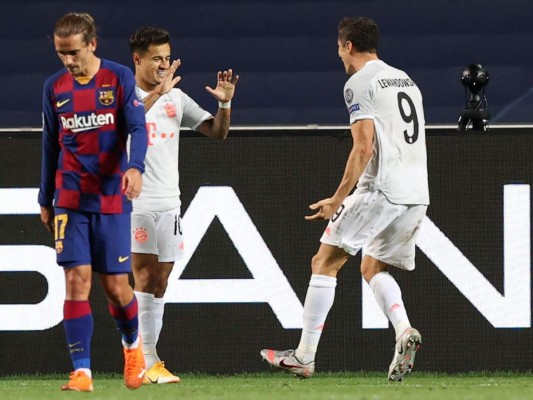 Los desencajados rostros de los jugadores del Barça tras el humillante 8-2 ante el Bayern