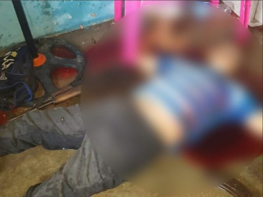 Las imágenes que dejó el enfrentamiento entre presuntos pandilleros y policías en Chamelecón