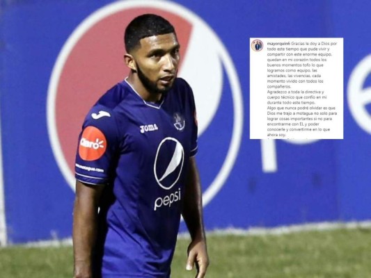 ¡Dan ganas de llorar! El triste mensaje con el que Mayorquín se despidió de Motagua&nbsp;&nbsp;